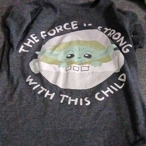 Star Wars Kids Charcoal T-Shirt with Baby Yoda Design